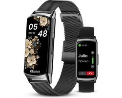 Avalue Luxe AMOLED Smartwatch Dames - Activity Tracker met Bluetooth Call, Stappenteller en Bloeddrukmeter - Geschikt voor alle Smartphones - Met Extra Bandje