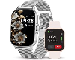 AVALUE Smartwatch Dames & Heren - Met Bluetooth Call en AI-assistent - Watch geschikt voor IOS, Android en HarmonyOS - Zilver