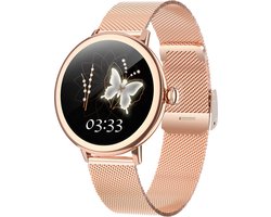 Bizoule Smartwatch Beleza - Smartwatch Dames Rosé-Goud - 1.1 AMOLED Touchscreen - 40mm - Horloge met Belfunctie - Stappenteller - Bloeddrukmeter - Android en iOS