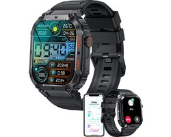 Denver Smartwatch Dames & Heren - Android & iOS - Volledige Belfunctie - 100 Sportmodi - Sporthorloge - Hartslagmeter - Bloeddrukmeter - Stappenteller - Saturatiemeter - Slaapmonitor - Social Media Activiteit - SWC191- Zwart