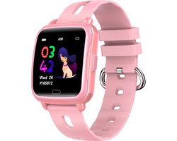 Denver Smartwatch Kinderen - Voor Android & iOS - Stappenteller & Afstandmeter - Bellen/SMS - Slaapactiviteit - 1.4'' Display - Hartslag, Bloeddrukmeter, Sportmodus - Roze - SWK110P