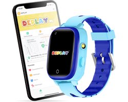 DEPLAY 4G KidsWatch - Smartwatch Kinderen - GPS Tracker - Smartwatch Kind - Hartslag en Bloeddrukmeter - Videobellen - Camera - GPS Horloge Kind - Kinder Smartwatch - Incl. simkaart en E-Book - Blauw