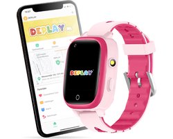 DEPLAY 4G KidsWatch - Smartwatch Kinderen - GPS Tracker - Smartwatch Kind - Hartslag en Bloeddrukmeter - Videobellen - Camera - GPS Horloge Kind - Kinder Smartwatch - Incl. simkaart en E-Book - Roze