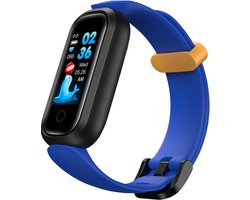 DrPhone KidstimeX11 – Smartwatch Voor Kinderen – Waterdichte Smartwatch – Smartwatch Met Notificaties Meldingen – Hartslagmeter – Stappen & Calorietelleren - Blauw