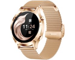 FOXLY® Smartwatch Ladies Pro Rosé Goud HD - Smartwatch Dames & Heren - Stappenteller horloge - Saturatiemeter - iOS en Android