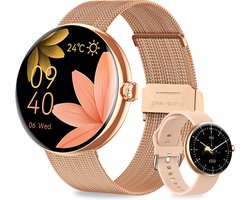 Frenkies® Smartwatch Dames Rose Goud – Stappenteller - Horloge Dames – Activity Tracker & Hartslagmeter - Sporthorloge