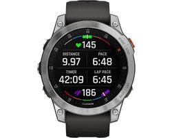 Garmin Epix Multisport Smartwatch - Helder amoled scherm - Geavanceerde GPS tracker - Multisport - 10ATM waterdicht - Slate/ Stainless steel