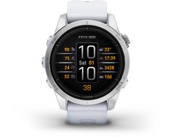 Garmin Epix Pro 42mm - Smartwatch - Sporthorloge - AMOLED-Scherm - 10 dagen batterij - 40+ Sport-apps - Muziek - Garmin Pay- Ingebouwde zaklamp - Whitestone