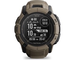 Garmin Instinct 2X Solar - Tactical Edition - Smartwatch - Oneindige batterijduur met Solar - Ingebouwde zaklamp - Multi-band GNSS - Coyote Tan