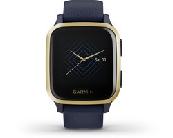 Garmin Venu Sq Music Health - Smartwatch met Muziekopslag - 6 dagen batterij - 41 mm - Captain Blue/Light Gold