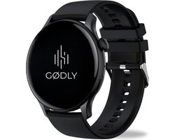 GØDLY® Amoled Smartwatch 46mm - Smartwatch Heren - Smartwatch Dames - Geschikt voor iOS, Android en meer - 12 Maanden Garantie - Zwart