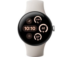 Google Pixel Watch 3 - Smartwatch - 41mm - Zilver/Porselein