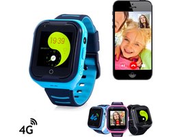 GPSHorlogeKids - GPS horloge kind - smartwatch kinderen - 4G videobellen - GPS tracker - SOS alarm - zaklantaarn - incl. simkaart - Base Blauw II