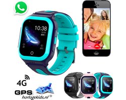 GPSHorlogeKids© - GPS horloge kind - smartwatch kinderen - WhatsApp - 4G videobellen - spatwaterdicht - SOS alarm - incl. SIM - OMNI Blauw