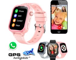 GPSHorlogeKids© - GPS horloge kind - smartwatch kinderen - WhatsApp - 4G videobellen - spatwaterdicht - SOS alarm - SMS - incl SIM - Turn Roze