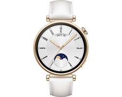 HUAWEI WATCH GT 4 - 41MM - Wit lederen Horlogenband - Verbeterd 24/7 gezondsbeheer - Tot 7 dagen batterijduur - Compatibel met iOS & Android