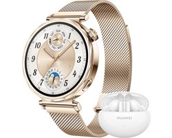 HUAWEI WATCH GT5 41mm Milanees Goud Horlogeband met gratis cadeau Huawei FreeBuds 5i