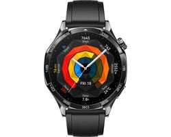 HUAWEI WATCH GT5 46mm Zwart Fluoroelastomeer Horlogeband - golf en 40 meter duiken Verbeterd 24/7 gezondheidsbeheer - Tot 2 weken batterijduur - Compatibel met iOS & Android