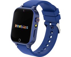 Keebies Smartwatch Kinderen - 5 t/m 12 jaar - Incl. Camera en 26 Kids Spelletjes - 512MB Geheugen - USB Oplaadbaar kinderhorloge - Jongen - Blauw