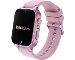 Keebies Smartwatch Kinderen - 5 t/m 12 jaar - Incl. Camera en 26 Kids Spelletjes - 512MB Geheugen - USB Oplaadbaar kinderhorloge - Meisje - Roze