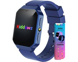 Kiddowz Smartwatch kinderen - Kinderhorloge - 5 t/m 12 jaar - met camera, filters en 26 kids spelletjes - Stappenteller - Blauw