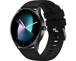 Kiraal Fit 10 - Smartwatch dames - Smartwatch Heren - Belfunctie - Stappenteller - Full Screen - Fitness Tracker - Activity Tracker - Smartwatch Android & IOS - Zwart