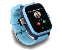 KUUS. W2 - Smartwatch kinderen, GPS horloge kind, kinder GPS tracker - Videobellen functie - 4G netwerk - Blauw - Nu tijdelijk met €5 gratis beltegoed!