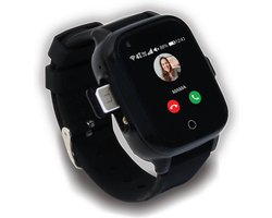 KUUS. W2 - Smartwatch kinderen, GPS horloge kind, kinder GPS tracker - Videobellen functie - 4G netwerk - Zwart - Nu tijdelijk met €5 gratis beltegoed!