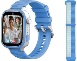 LEROYS Smartwatch Kinderen - GPS Horloge Kind - 4G - Kinderhorloge - Smartwatch Android - Kinder Smartwatch - Videobellen - GPS Tracker Kind - Blauwe - Incl. Simkaart - Elke polsmaat