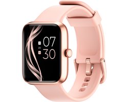 Lunis Smartwatch Dames & Heren Rosé Goud / Roze - Apple & Android - Stappenteller - Touchscreen