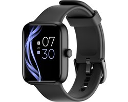 Lunis Smartwatch Dames & Heren Zwart - Apple & Android - Stappenteller - Touchscreen