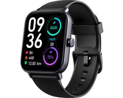 Maoo Boost 2 Smartwatch Dames & Heren - Geschikt voor Whatsapp en Volledige Belfunctie - Android & iOS - Sporthorloge - Hartslag, Bloedsaturatie, Slaapmonitor - Stappenteller, Calorieënteller - Waterdicht - Zwart