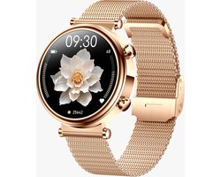 Mawiva Tech Smartwatch One Pro - Smartwatch - Smartwatch Dames - Geschikt voor Iphone, Samsung & Andriod - Stappenteller - Hartslag meter - Saturatie meter - AMOLED scherm - Slaapmonitor - Goud