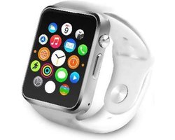 Metis A1 smartwatch White - Smartwatch heren - Smartwatch dames - Smartwatch kinderen - Sporthorloge heren - Sporthorloge dames - Met sim aansluiting - Bellen en gebeld worden - Met camera - Caloriemeter en stappenteller - Compatibel met Android