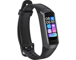 Nuvance - Activity Tracker - voor Heren & Dames - Fitness Tracker - Stappenteller Horloge - Smartwatch - Zwart