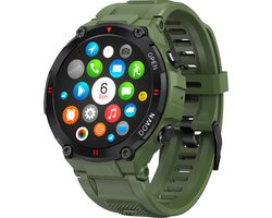 Nuvance - Outdoor Smartwatch - IP67 Waterdicht - Bluetooth Smartwatch voor Dames en Heren - Smartwatches - Sporthorloge met Stappenteller, Calorie Teller, Slaap meter - Geschikt voor alle Smartphones - Groen