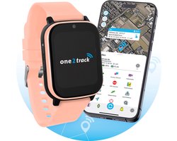 One2track Connect NEXT roze- De allerleukste, stoerste & beste GPS horloge kind - Smartwatch kinderen (video)bellen & gebeld worden - GPS tracker kind met nauwkeurige locatie bepaling - Stel veilige zones in - SOS functie - Smartwatch met simkaart