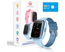 Rock&Rose 4G GPS Horloge Kind - Inclusief Simkaart - SOS Functie - Kinder Smartwatch - Kinderhorloge Jongen Smartwatch - Smartwatch Kinderen - Blauw