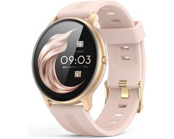 SAMMIT Smartwatch Dames Goud - Meldingen - Met Stappenteller - Iphone & Android - Smartwatch Dames