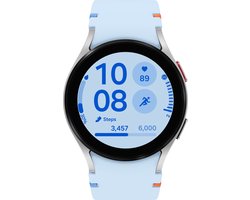 Samsung Galaxy Watch FE - 40mm - Silver (Met blauwe band)