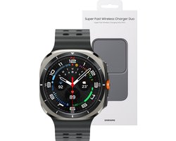 Samsung Galaxy Watch Ultra bundel (+ Wireless charger en Travel adapter) - smartwatch - 47mm - Titanium Silver