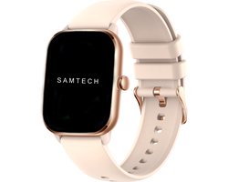 SAMTECH Smartwatch Ultra Thin Pro- Dames & Heren – horloge - Stappenteller, Calorie Teller, Slaap meter, HD – IOS & Android - Rose Goud