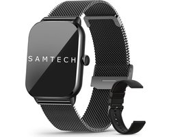 SAMTECH Smartwatch Ultra Thin Pro Serie 5 - Dames & Heren – Sport horloge - Stappenteller, Calorie Teller, Slaap meter, HD – IOS & Android - Zwart