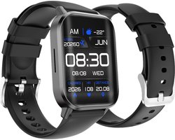 Smartwatch & Activity Tracker - Dames, Heren & Kinderen - Geschikt voor Apple, Samsung en Android - Stappenteller, O2, Hartslag, Activiteitentracker, Slaaptracker - Premium Design - Pro Versie