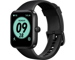 Smartwatch Dames Heren en Kinderen S207 - Met Activity Tracker - Hartslagmeter - Geschikt voor iOS en Android - 44mm - Zwart