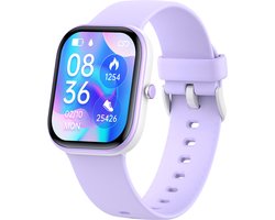 Smartwatch Kinderen - Hartslag - Stappen - 20 Alarmen - Paars