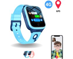 WB Goods Kinder Smartwatch - GPS Horloge Kind - Smartwatch Kinderen - Kinder GPS Tracker - 4G & SMS - Blauw - Met Nederlandse Taal