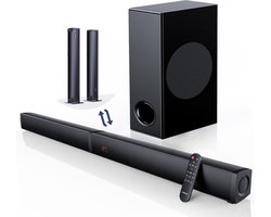 2-in-1 Soundbar Voor TV - 180 Watt - 2.1-kanaals soundbar met Subwoofer - 5 Equalizer modes - Optisch - BT 5.0 - AUX - Diepe Bas voor Thuisbioscoop - 37 inch