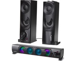 Audiocore - 2 in 1 2.0 PC luidspreker met Soundbar functie