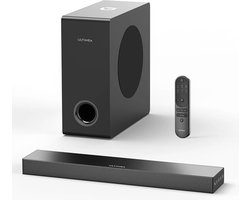 Carlovo Soundbar - Soundbar Met Subwoofer - Speakerset - Tv Speakers - Bluetooth 5.0 Soundbar - Geïntegreerde Subwoofers - Met Afstandsbediening - TV / PC / Telefoon - Zwart